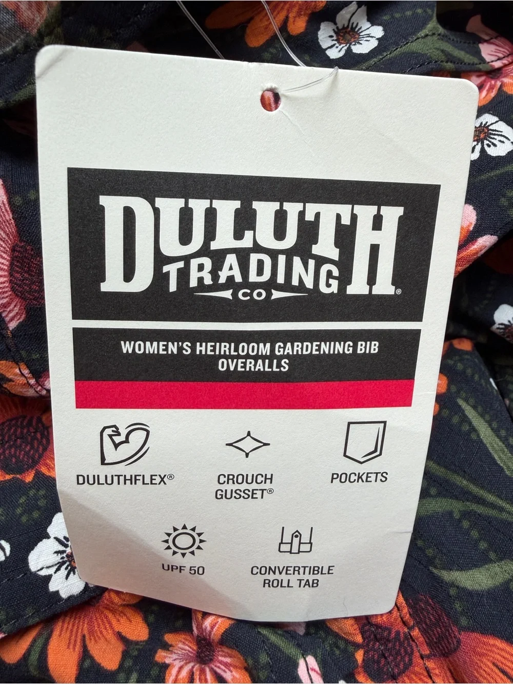 NWT Duluth Women's Heirloom Gardening Bib Overalls in Black Coneflower Small 29” - Picture 12 of 16